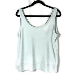 ATHLETA Serenity V-Back Tank Ice Blue Tank Top Size Medium Athleisure Vacation